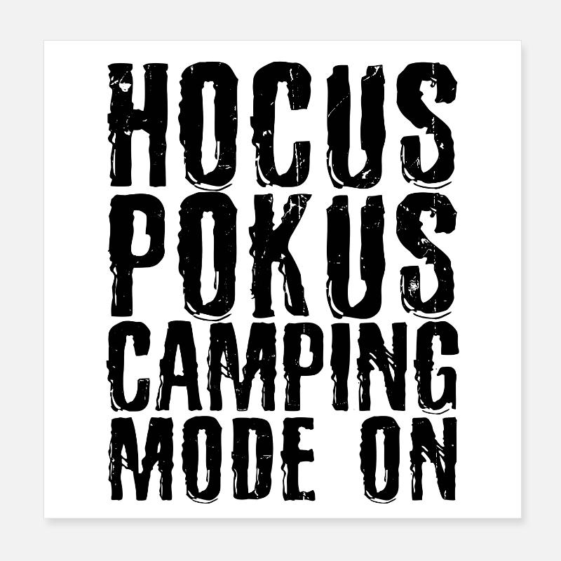 Campingplatz Ferien Wanderer Camping Statement Poster 20x20 cm