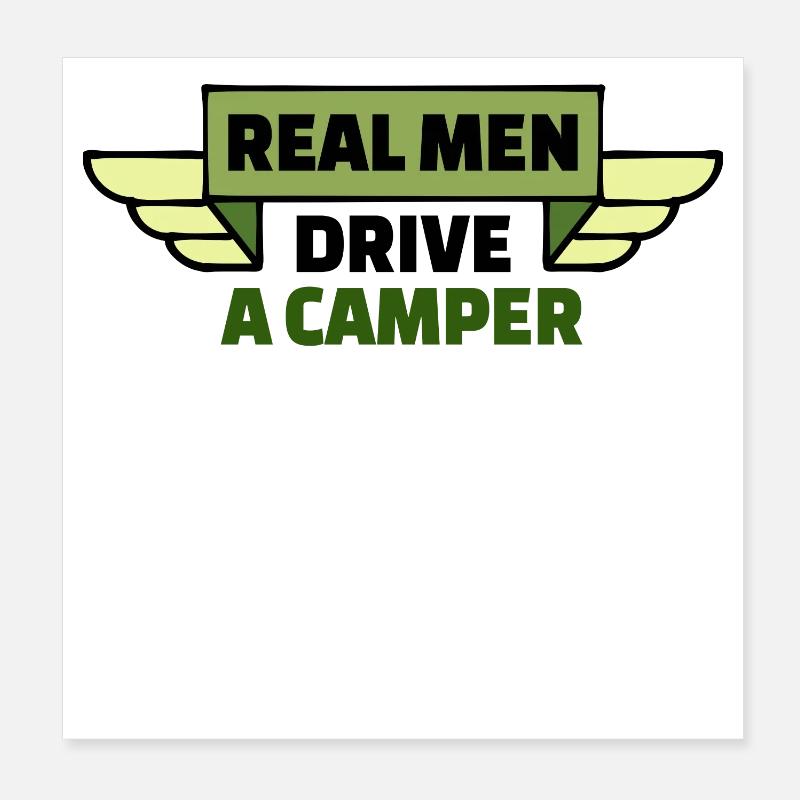 Camper Camping Statement Wanderer Wohnmobil Urlaub Poster 20x20 cm