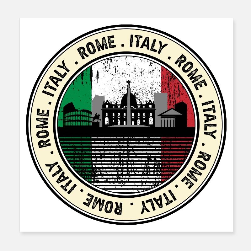 Rome Italy Poster 8" x 8" (20x20 cm)