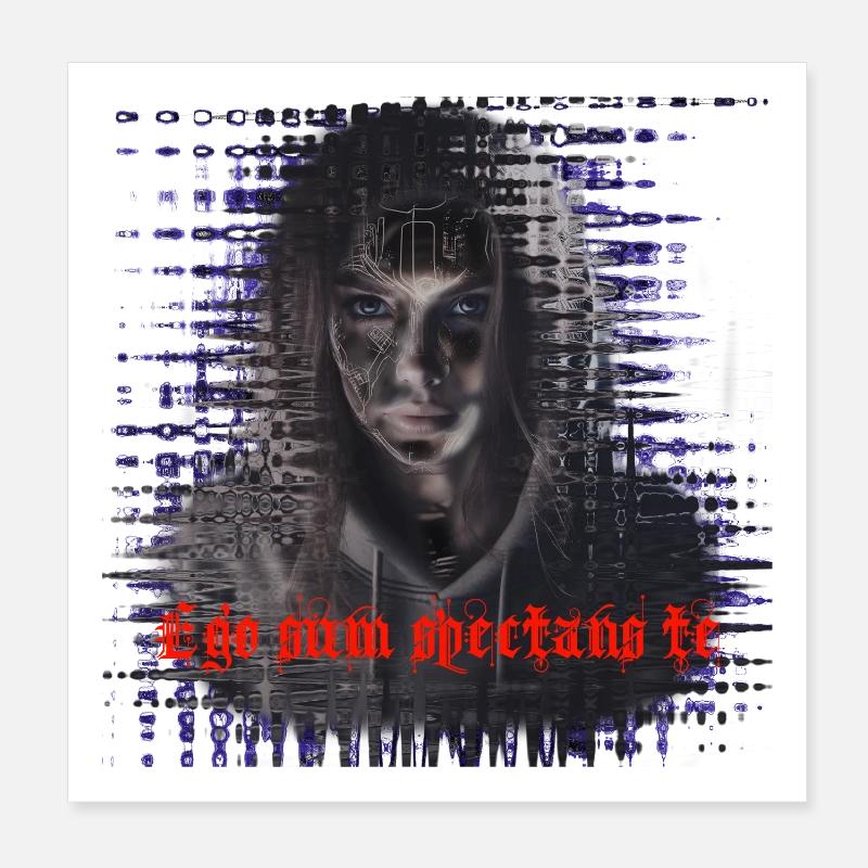 Ego sum spectans te-Ich sehe dich an Poster 20x20 cm