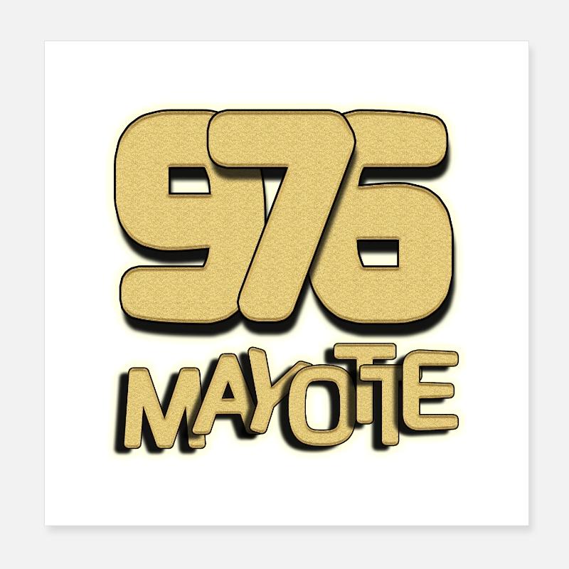 T SHIRT 976 MAYOTTE_MAORÉ Poster 20 x 20 cm