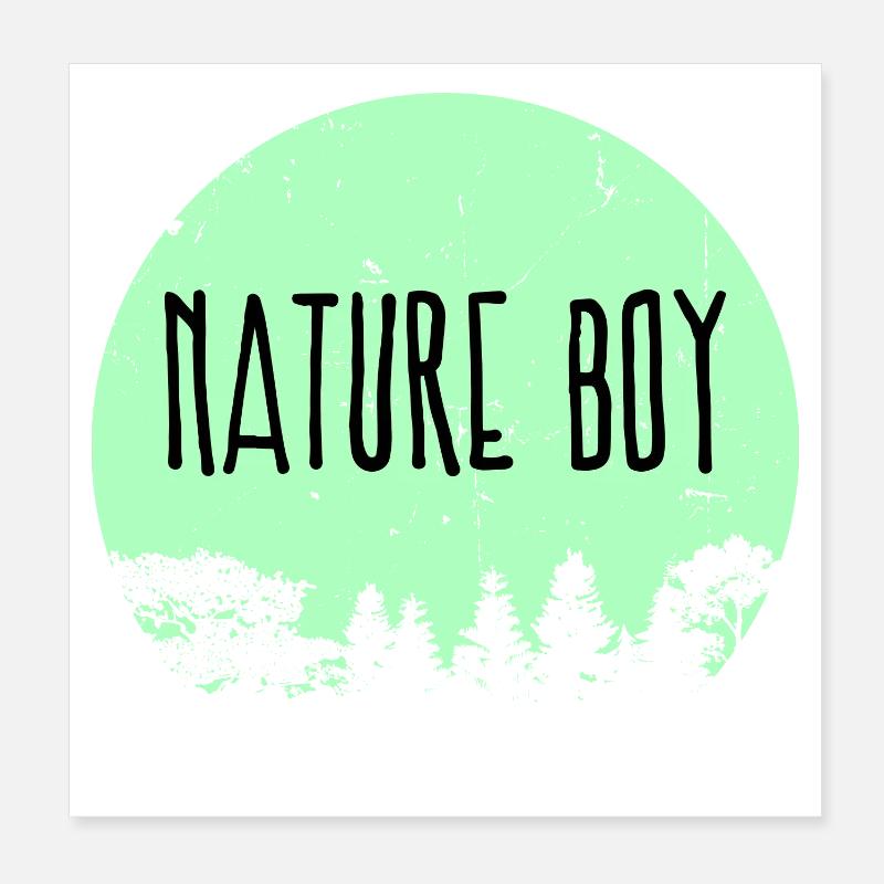 Campingplatz Natur Statement Wanderer Camping Poster 20x20 cm