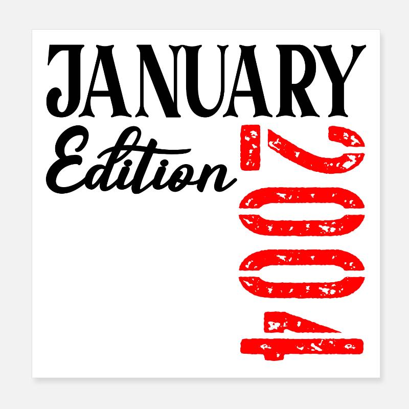 23 years old, 23rd Birthday JANUARY 2014 Poster 8" x 8" (20x20 cm)
