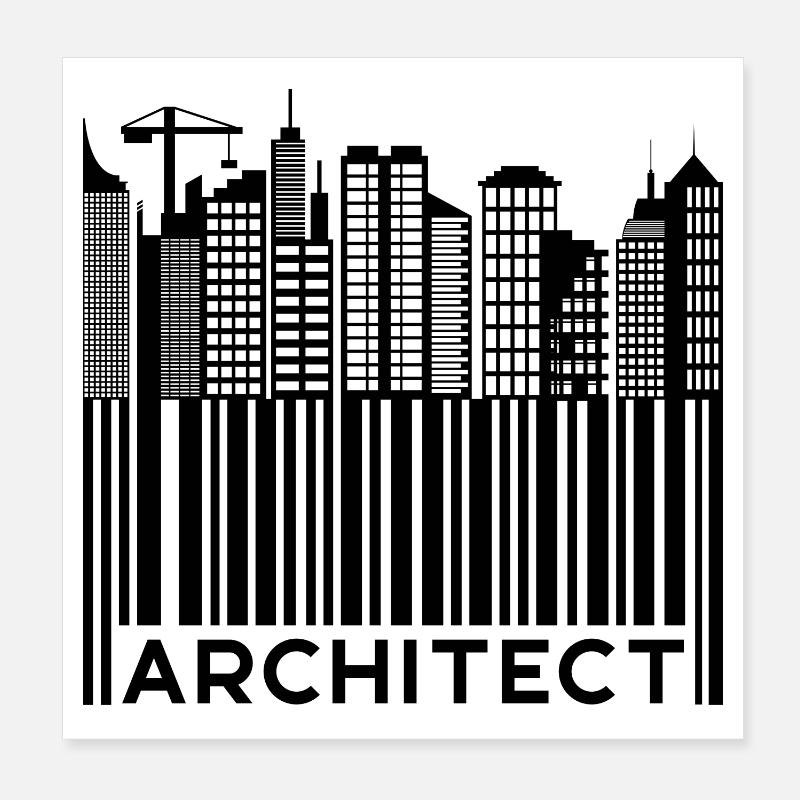 Job, Architect, Saying, Career, Profession, Work Poster 8" x 8" (20x20 cm)