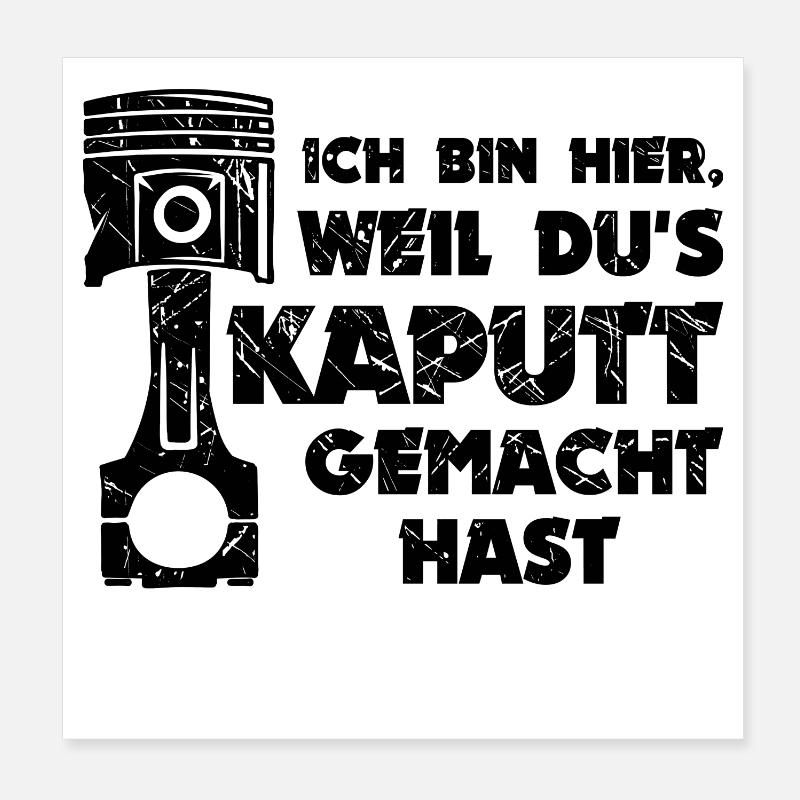 Workaholic Statement Job Arbeiter Mechaniker Poster 20x20 cm