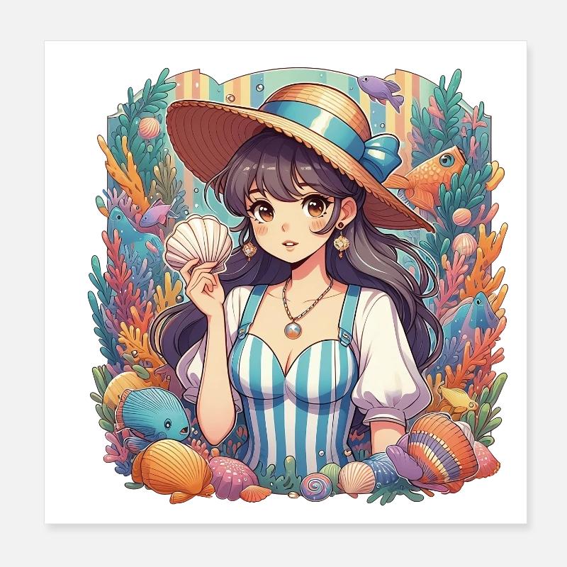 Marinesoldat Poster 20x20 cm