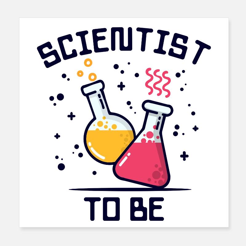 Scientifique bourreau de travail Déclaration Profession Carrière Poster 20 x 20 cm