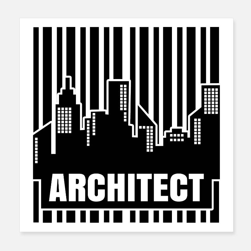 Career: Architect, Profession, Job, Supervisor, Work Poster 8" x 8" (20x20 cm)