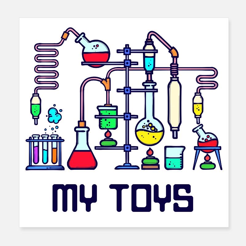 Scientist Statement Job Profession Work Career Poster 8" x 8" (20x20 cm)