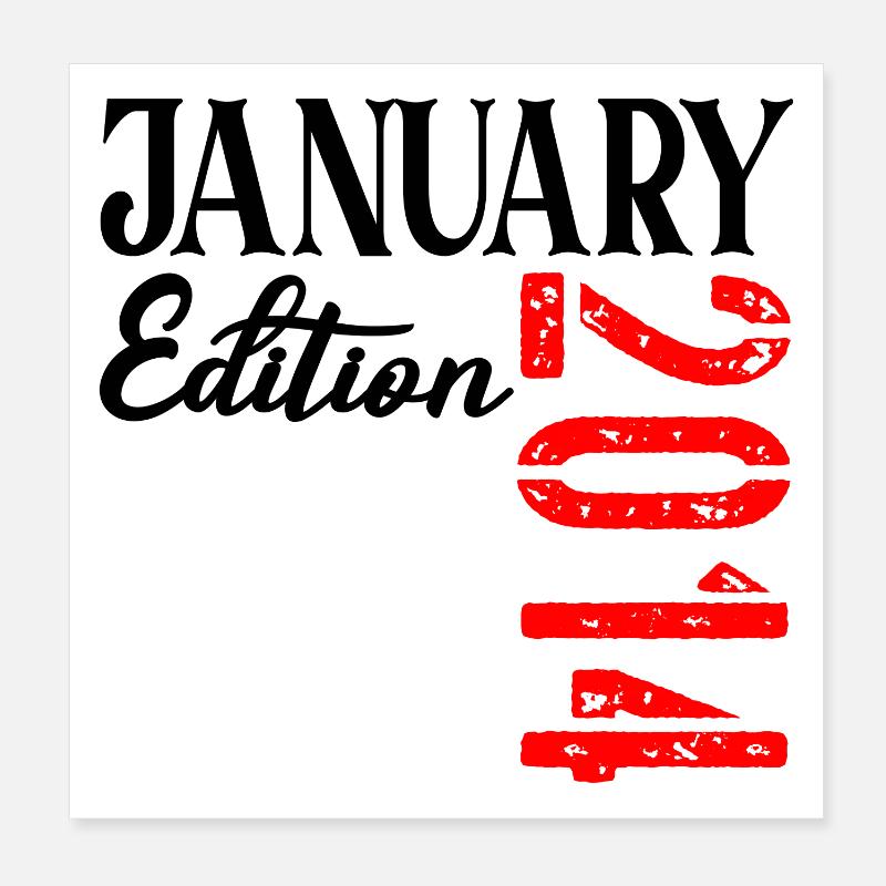 13 ans - 13e anniversaire janvier 2014 Poster 20 x 20 cm