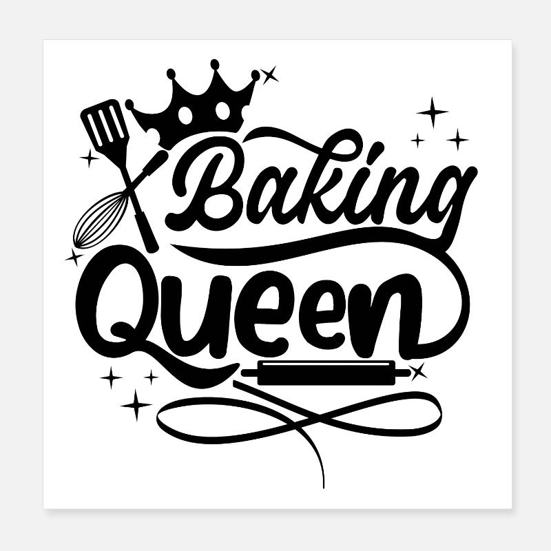 Baking Queen Poster 20x20 cm