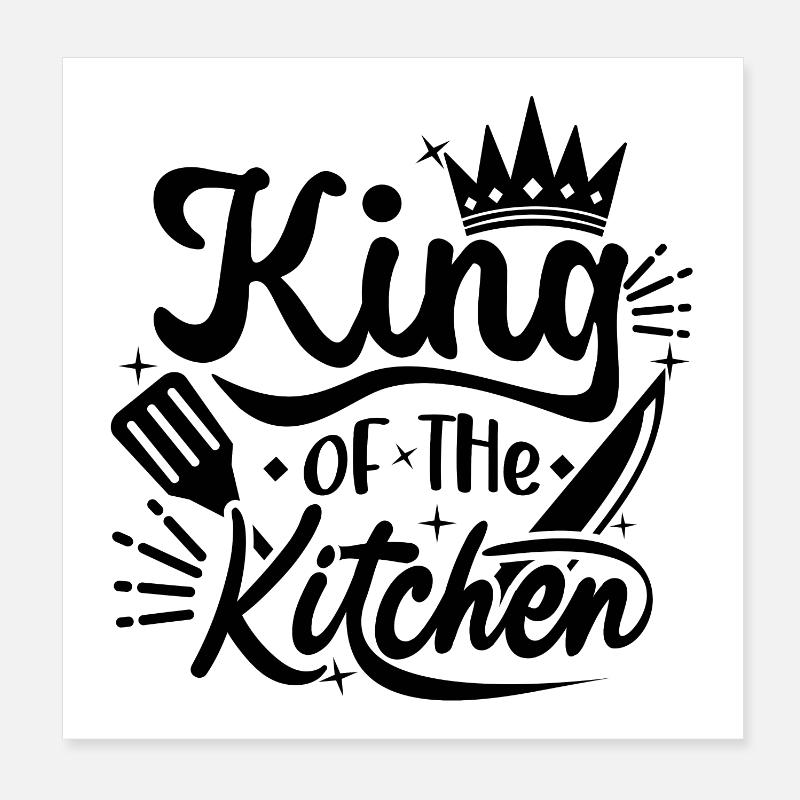 Roi de la cuisine Poster 20 x 20 cm