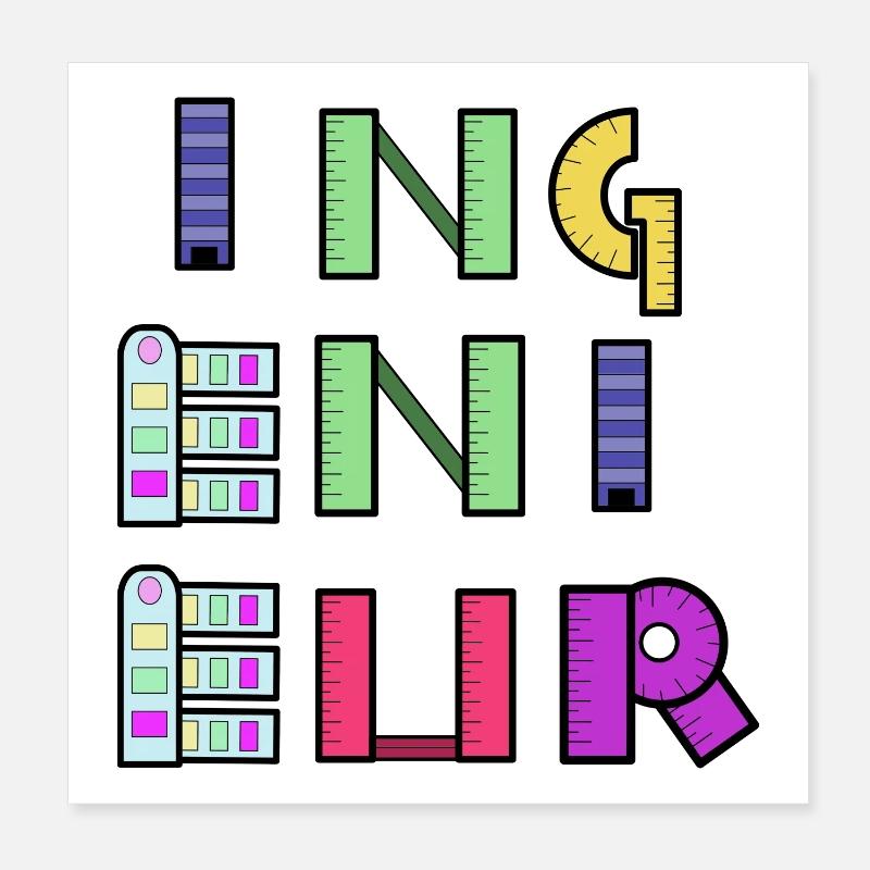 Career, Work, Quote, Job, Engineer, Supervisor Poster 8" x 8" (20x20 cm)