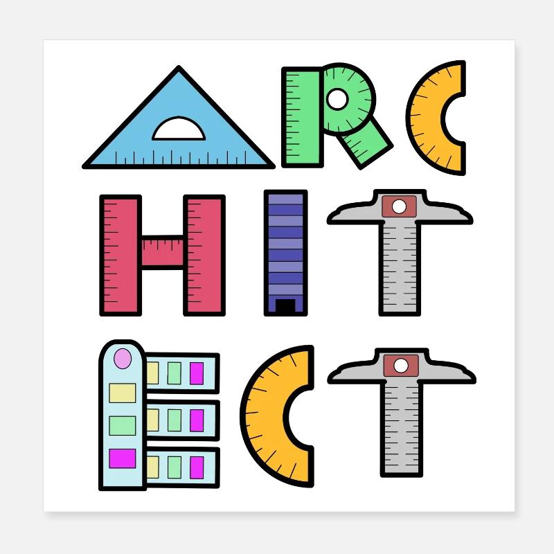 Architecte Dire Profession Gagner De L’argent Carrière Emploi Poster 20 x 20 cm