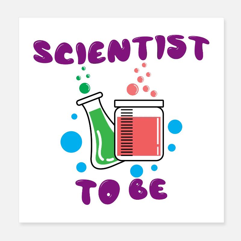 Carrière Workaholic Scientist Statement Job Poster 20 x 20 cm