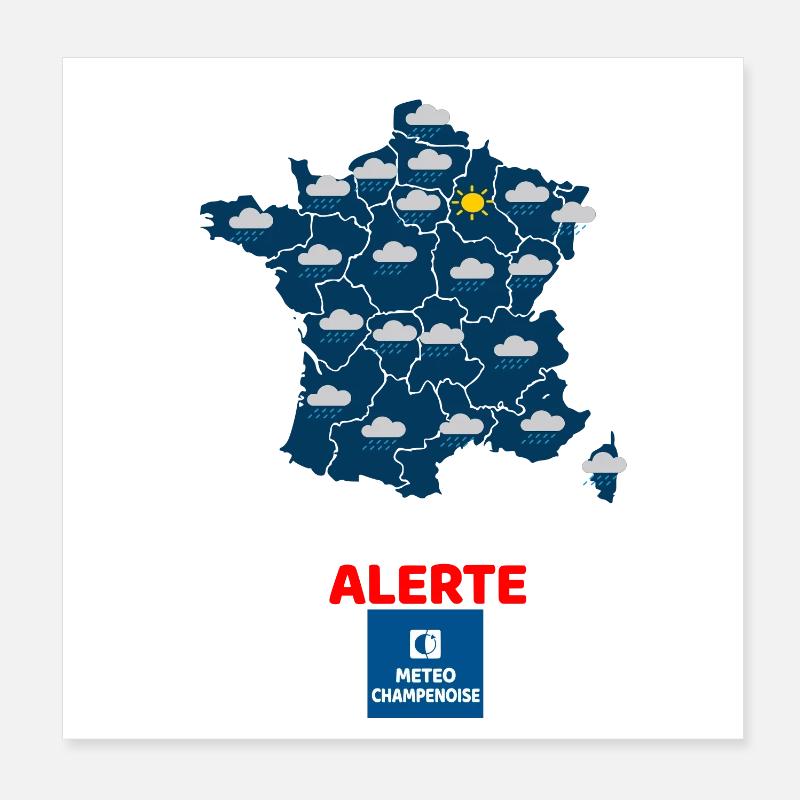Météo champenoise Poster 20 x 20 cm