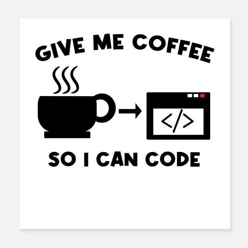 Travailleur, emploi, carrière, codeur, déclaration, succès, Poster 20 x 20 cm