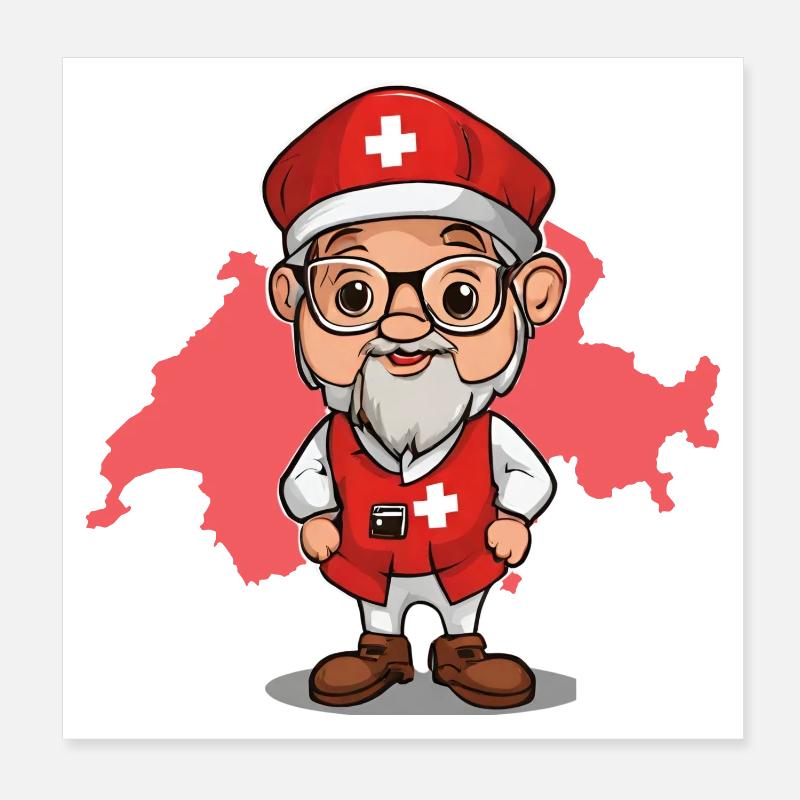 Schweiz, ich bin Schweizer, Schweizer Stolz Poster 20x20 cm