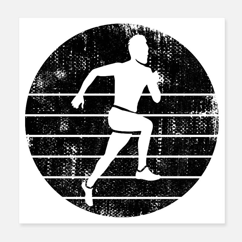 Runner Sketch Poster 8" x 8" (20x20 cm)