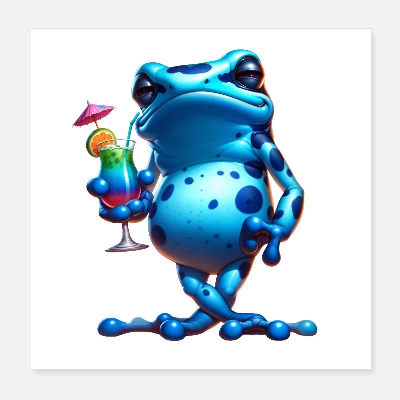 Grenouille empoisonnée Poster 20 x 20 cm