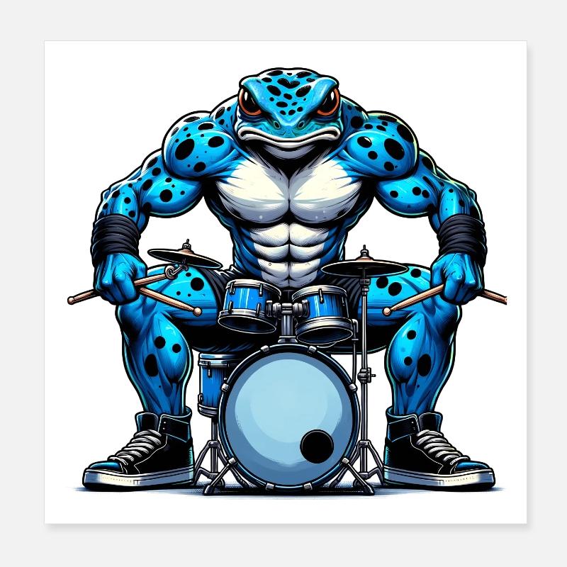 Ensemble de batterie Poison Dart Frog Poster 20 x 20 cm