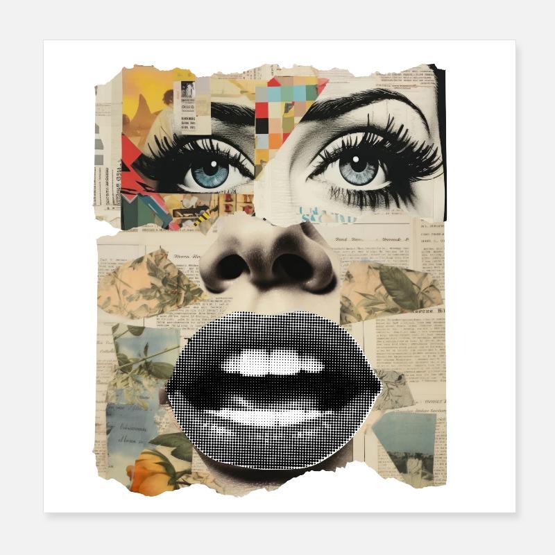 Photo collage Poster 8" x 8" (20x20 cm)