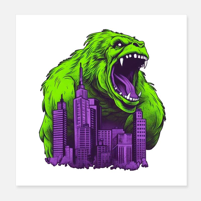 Gorille 07 Poster 20 x 20 cm