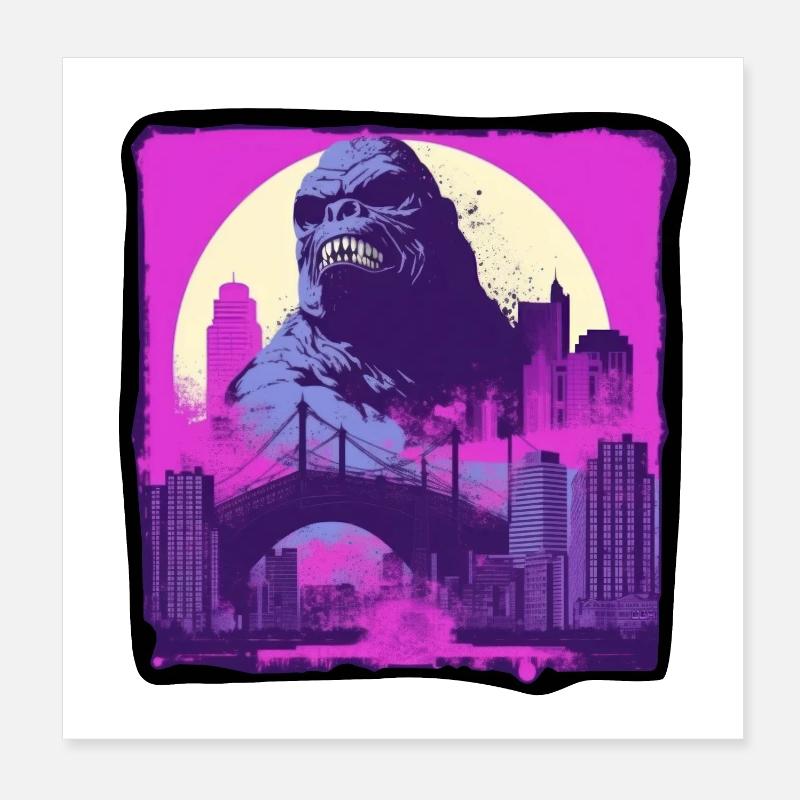 Gorilla 05 Poster 20x20 cm