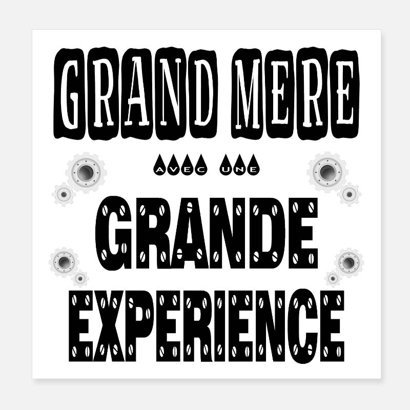 Grand Mère Avec Une Grande Expérience Mamie Poster 20 x 20 cm