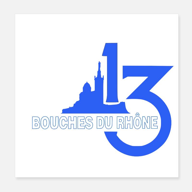 Bouches du Rhône Poster 20 x 20 cm