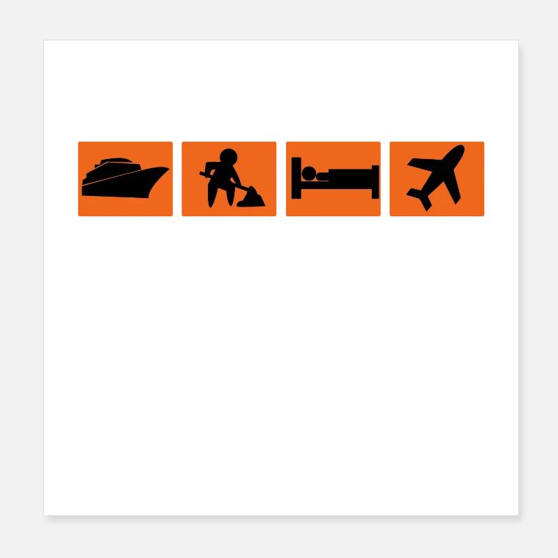 Arbeit Statement Job Arbeiter Karriere Workaholic Poster 20x20 cm