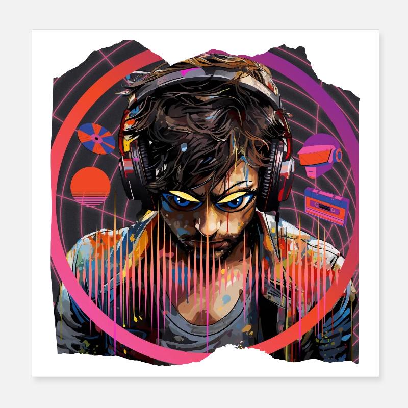 Pop Art Musical Poster 20x20 cm