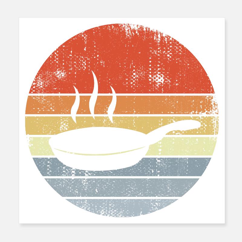 Poêle à frire de cuisson Poster 20 x 20 cm