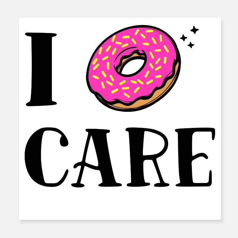 Is Mir Egal Witzig Donut Statement Poster 20x20 cm