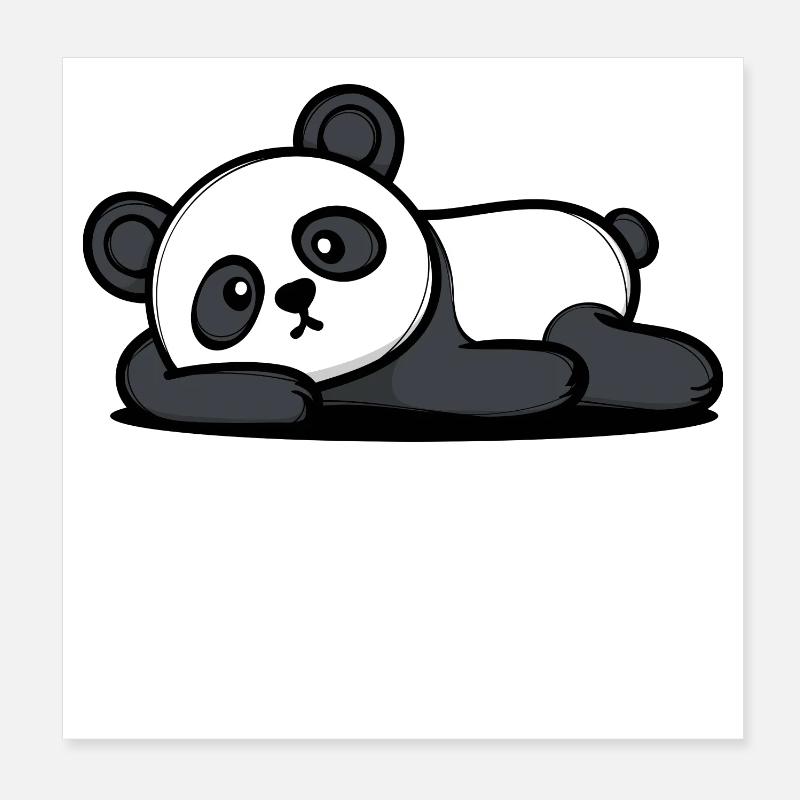 I don't care Statement Panda indifferent Poster 8" x 8" (20x20 cm)