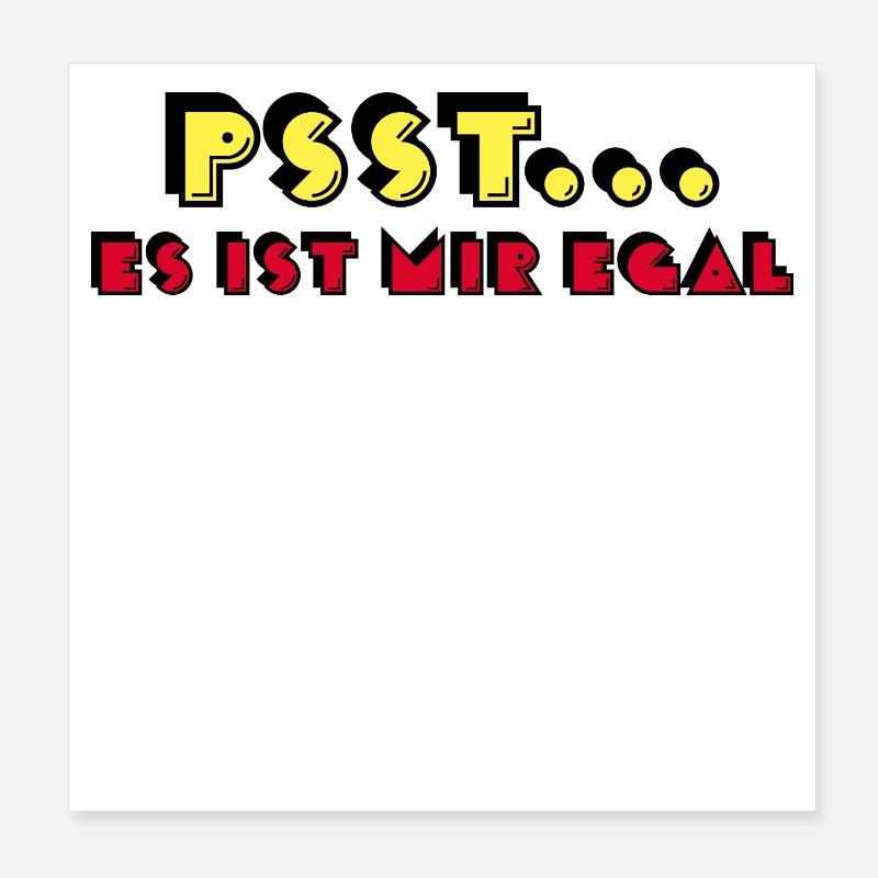 Je m’en fiche déclaration attitude indifférente Poster 20 x 20 cm