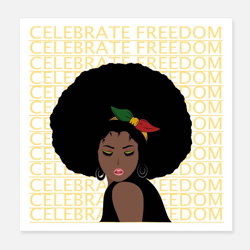 Juneteenth Freedom Day Poster 8" x 8" (20x20 cm)