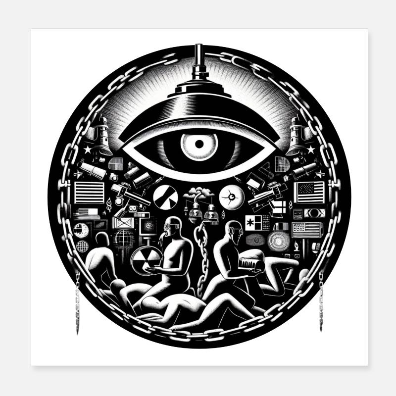 Technologie de l’œil - Poster 20 x 20 cm - blanc