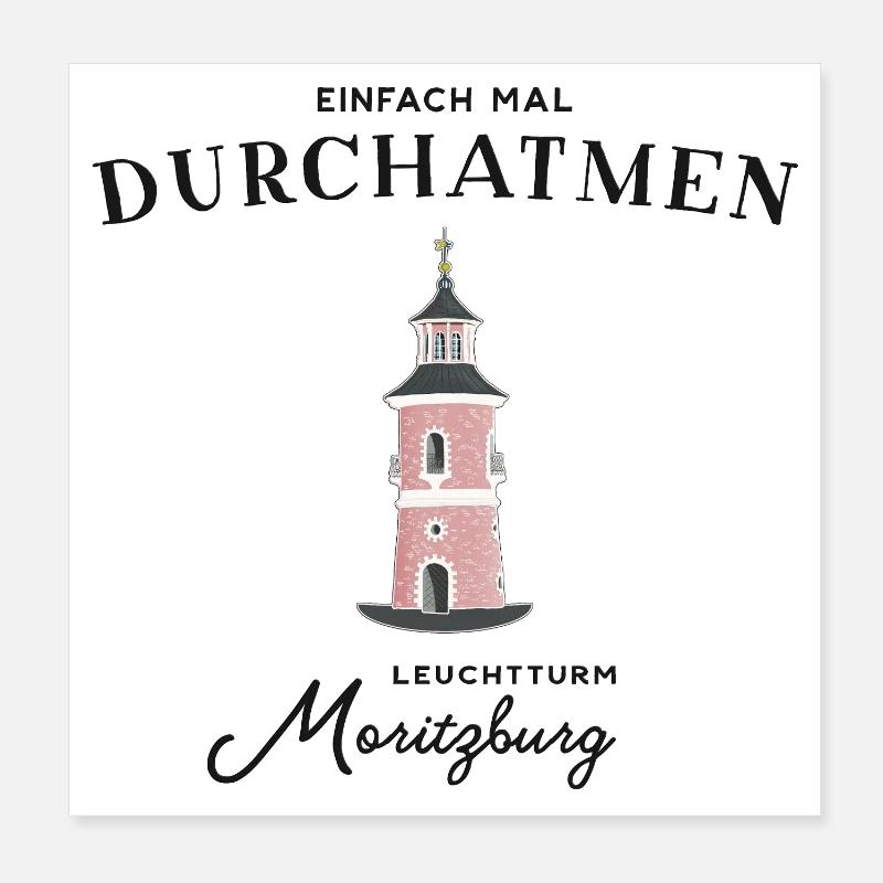 Château de Moritzburg en Saxe, dessin à la main du phare Poster 20 x 20 cm