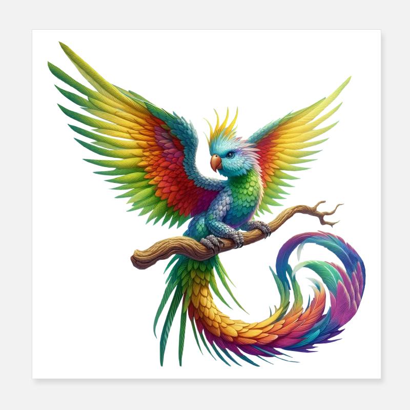 Oiseau de paradis (01) Poster 20 x 20 cm