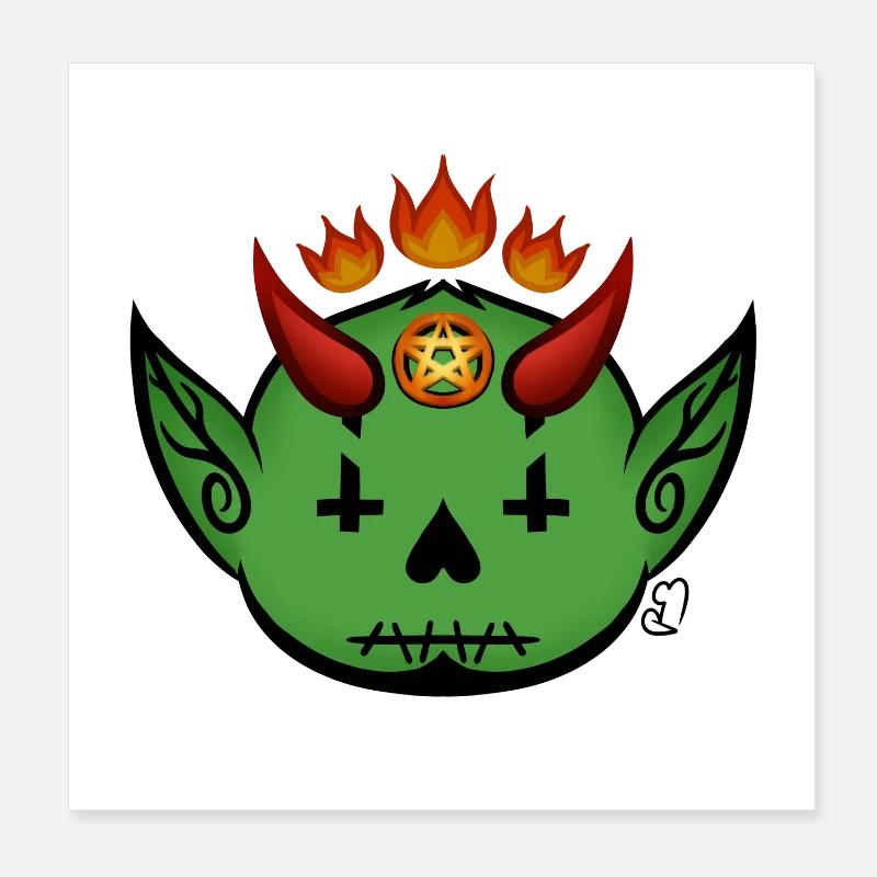 Rag Demon! Poster 8" x 8" (20x20 cm)