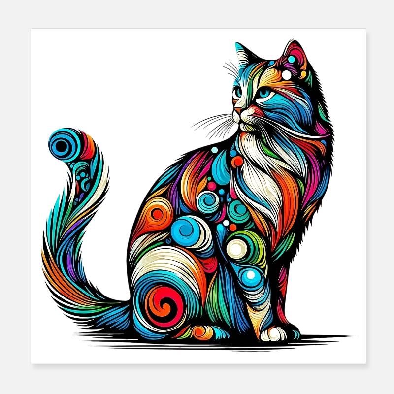 Katze Poster 20x20 cm