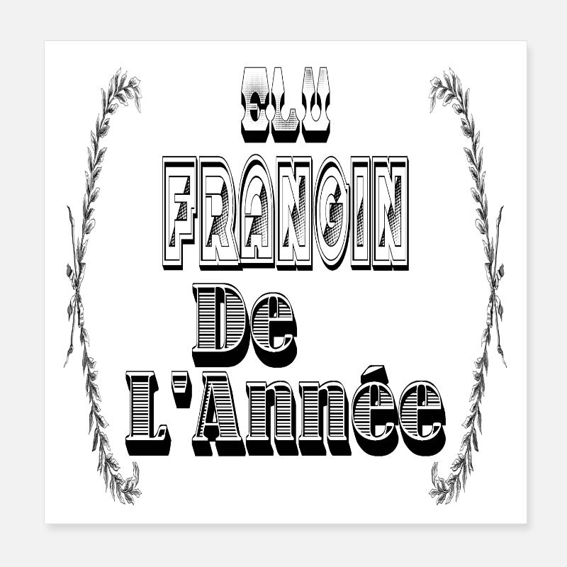 Elu Frangin Année Frère Poster 20 x 20 cm