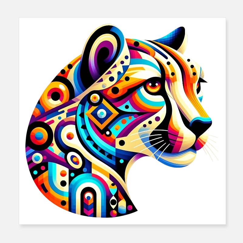 Gepard Poster 20x20 cm