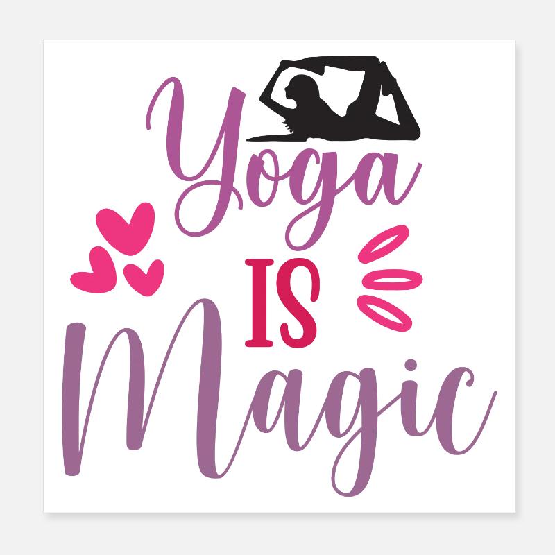 Le yoga, c’est magique Poster 20 x 20 cm