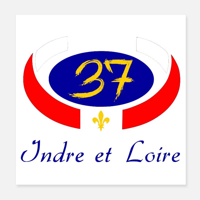 Indre et loire Poster 8" x 8" (20x20 cm)