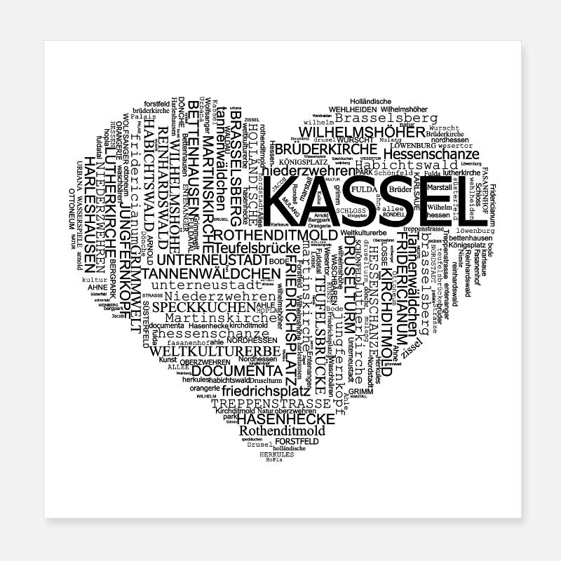 motiv_kassel_herz2 Poster 20x20 cm