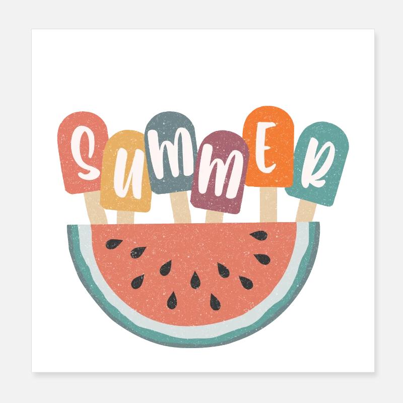 Summer Poster 8" x 8" (20x20 cm)
