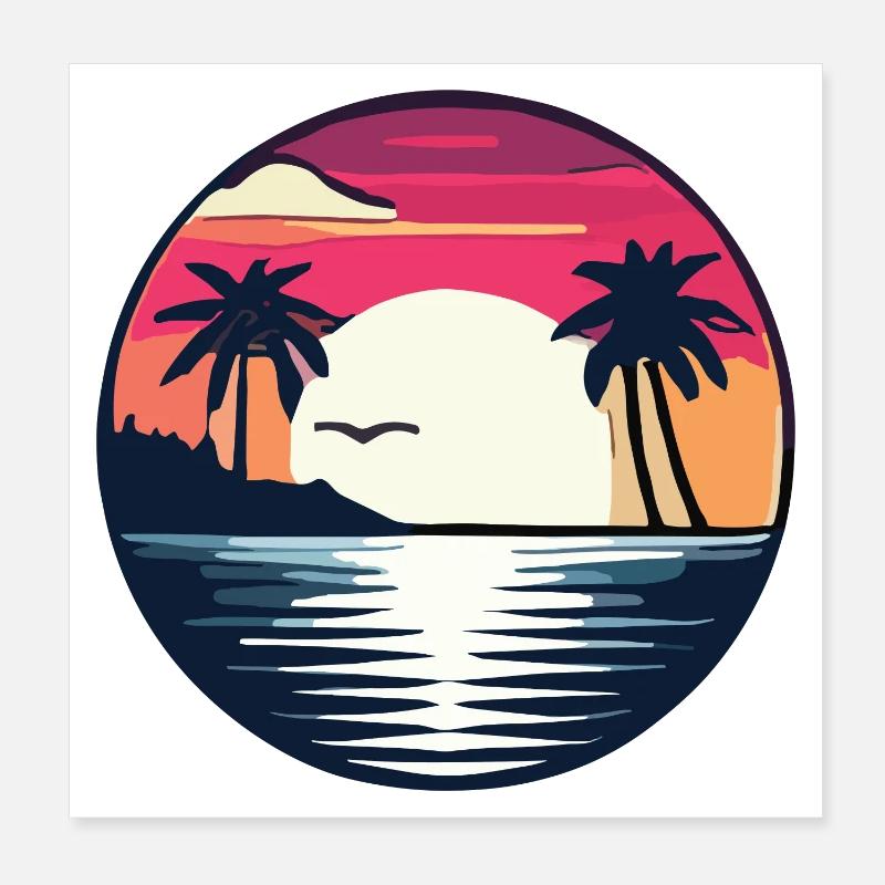 Sommer Poster 20x20 cm