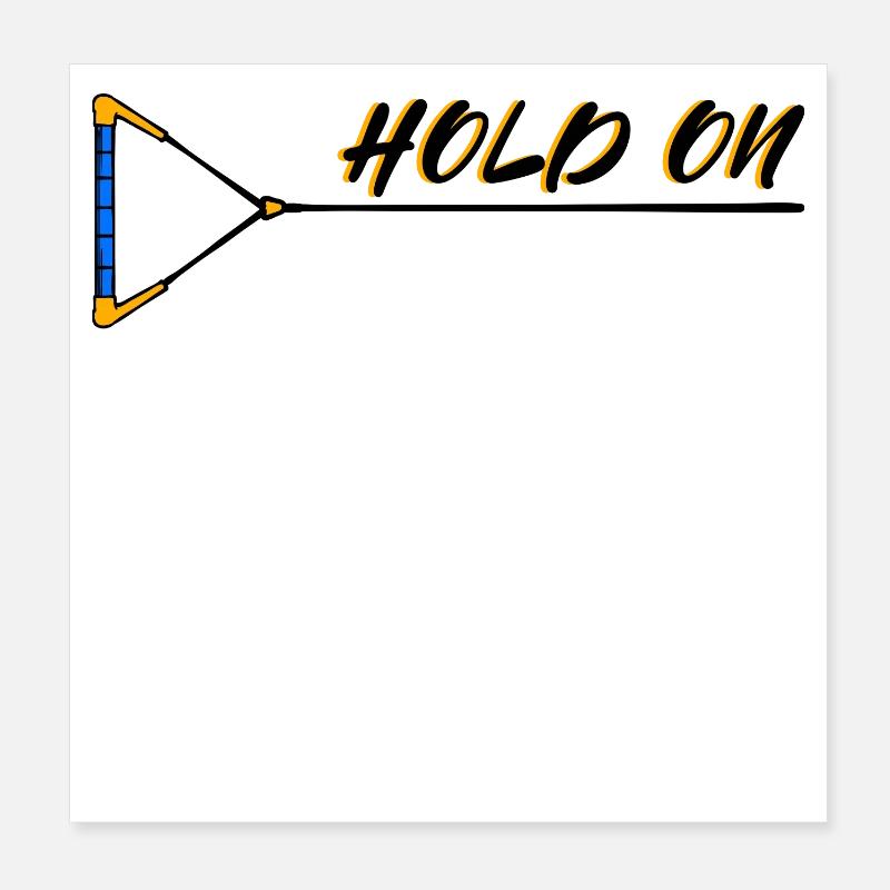 Wakesurf Wakeboard Déclaration Surf Kitesurfer Poster 20 x 20 cm